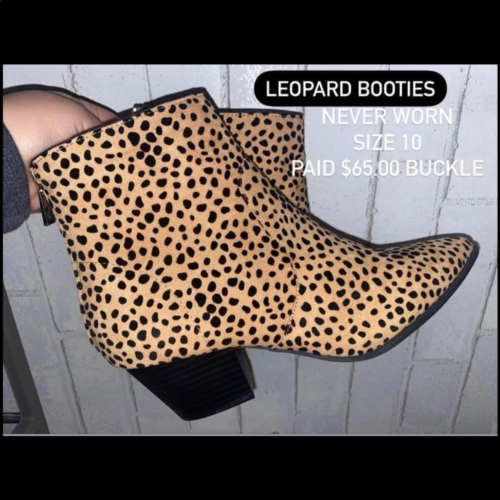 Buckle Leopard Boots
